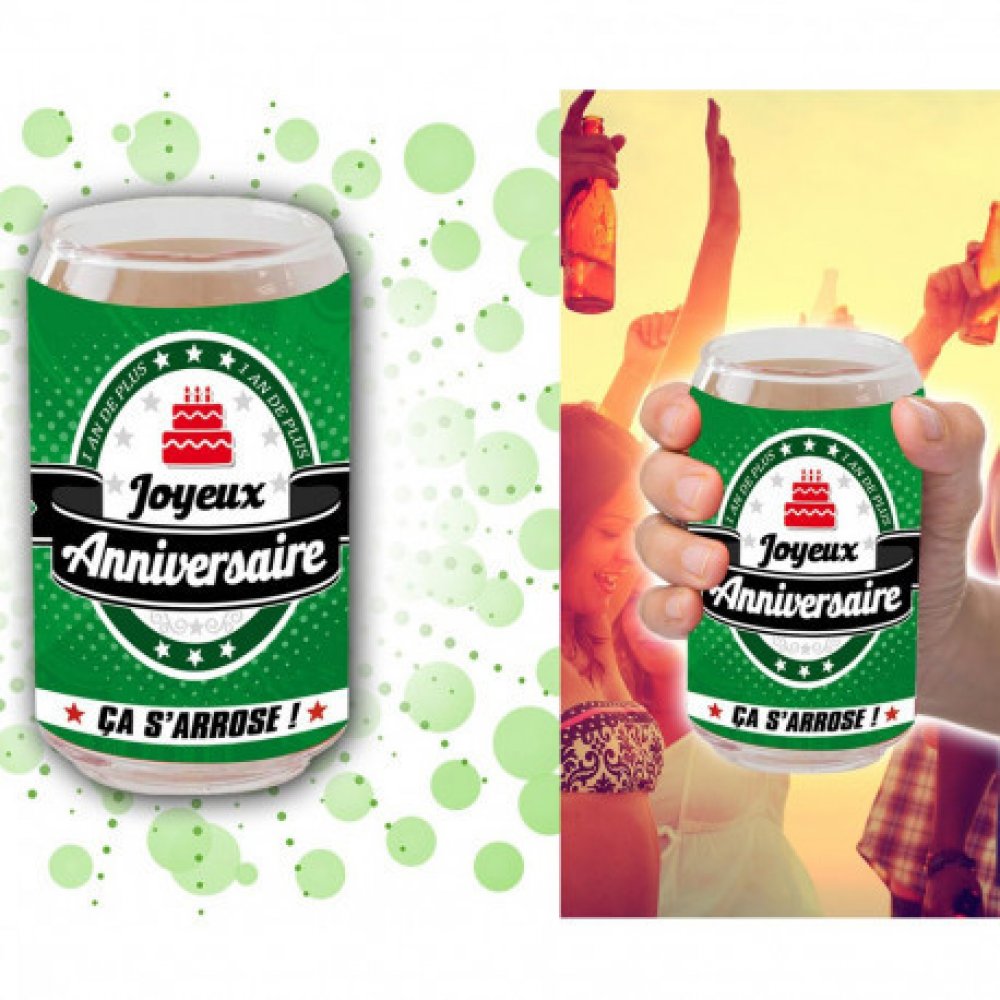 Verre Canette Biere Joyeux Anniversaire 4 50 Eur Verres A Biere Vente En Ligne Polydisvins France Verre Canette Biere Joyeux Anniversaire 4 50 Eur Verres A Biere Vente En Ligne Polydisvins France